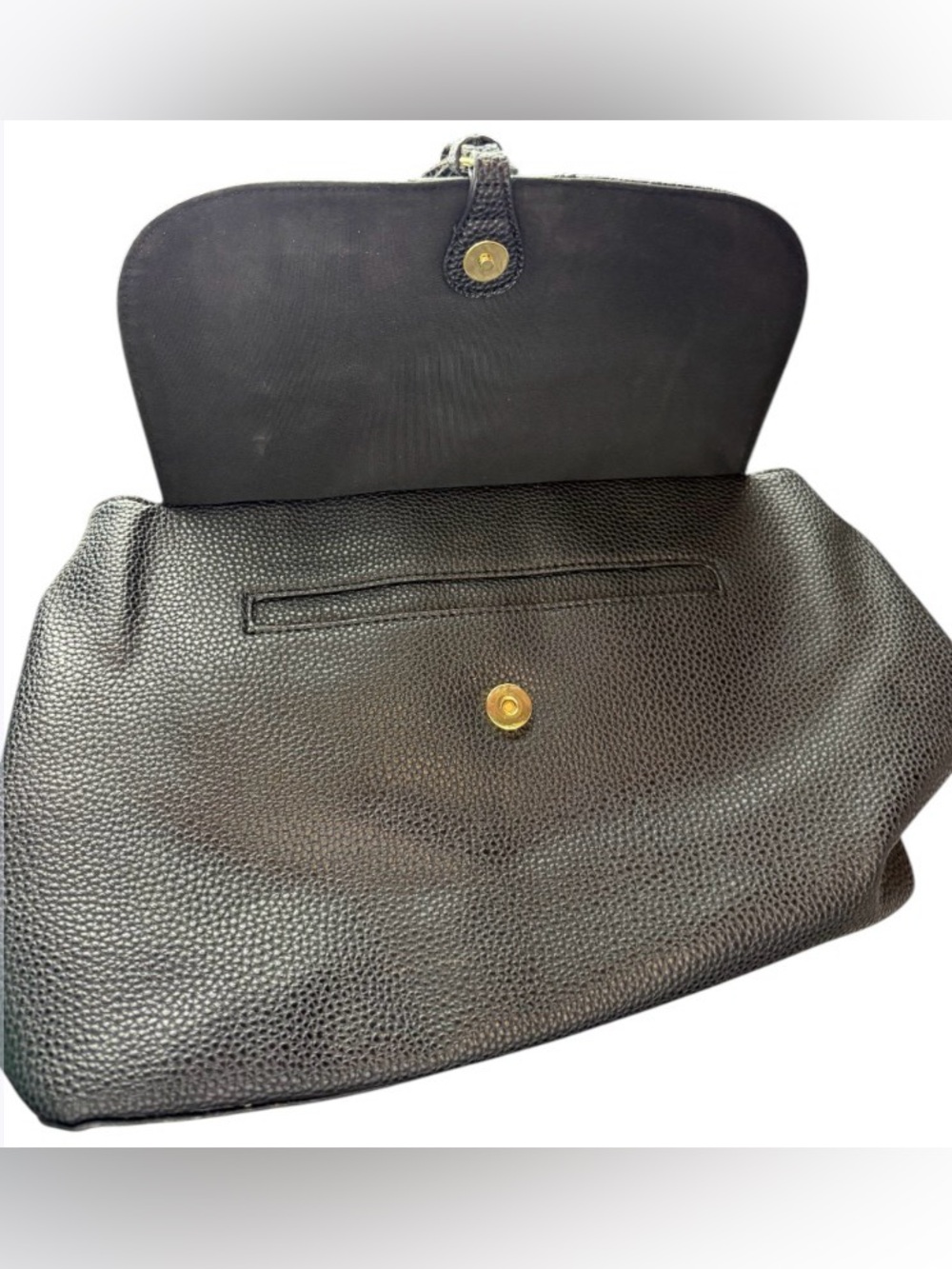 Clarks Black Pebbled Leather Crossbody Clutch